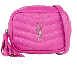 YSL Key Pouch Mono, Grained Leather, Pink, 8RS35088, DB/B, 3*